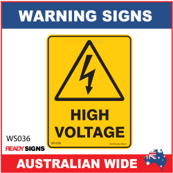 Warning Sign - WS036 - HIGH VOLTAGE 